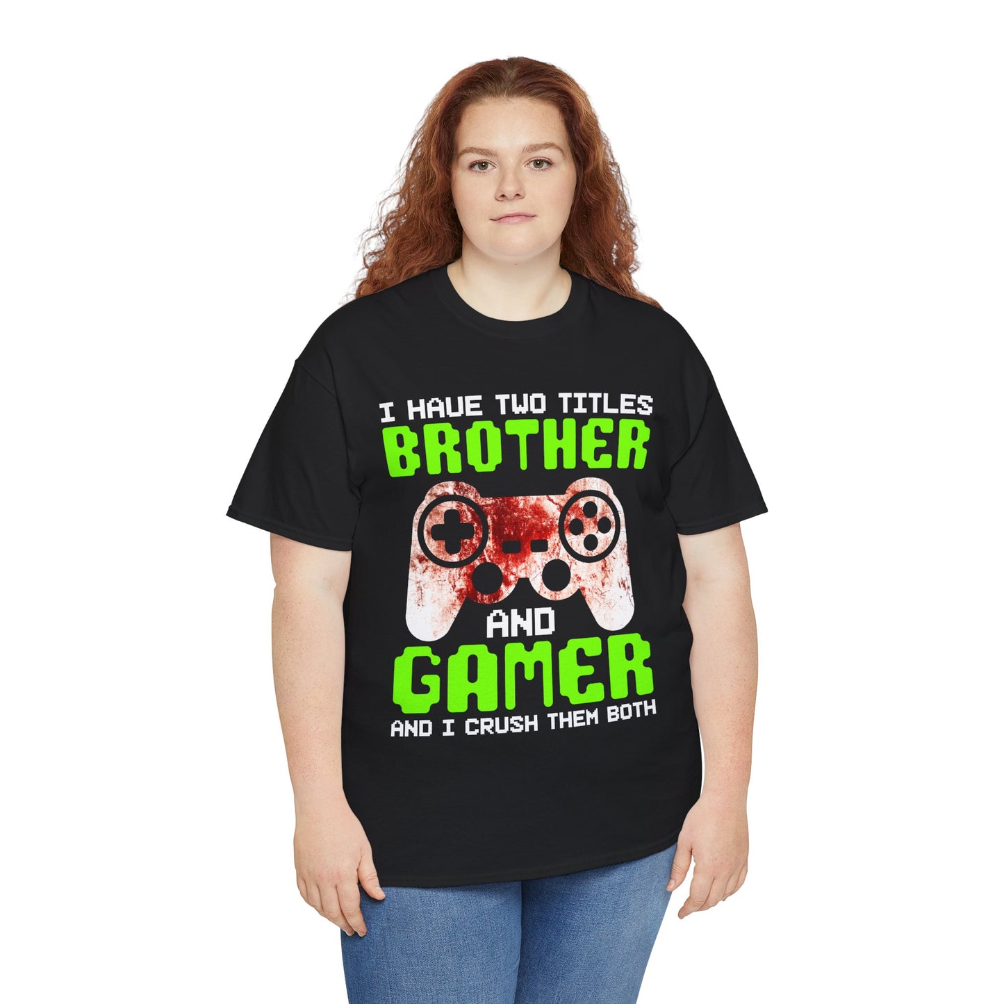 Gamer Mens T-Shirt - I Have Two Titles Brother and Gamer Father's Day Gifts