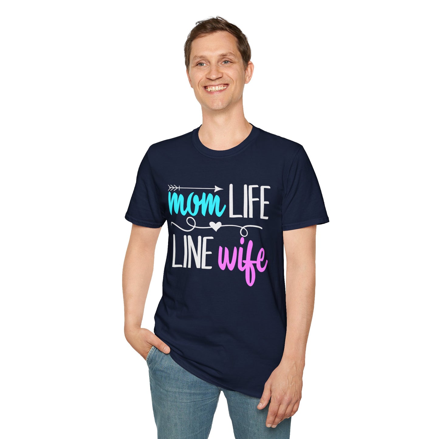 Lineman Mom Life Line Wife Unisex Softstyle T-Shirt