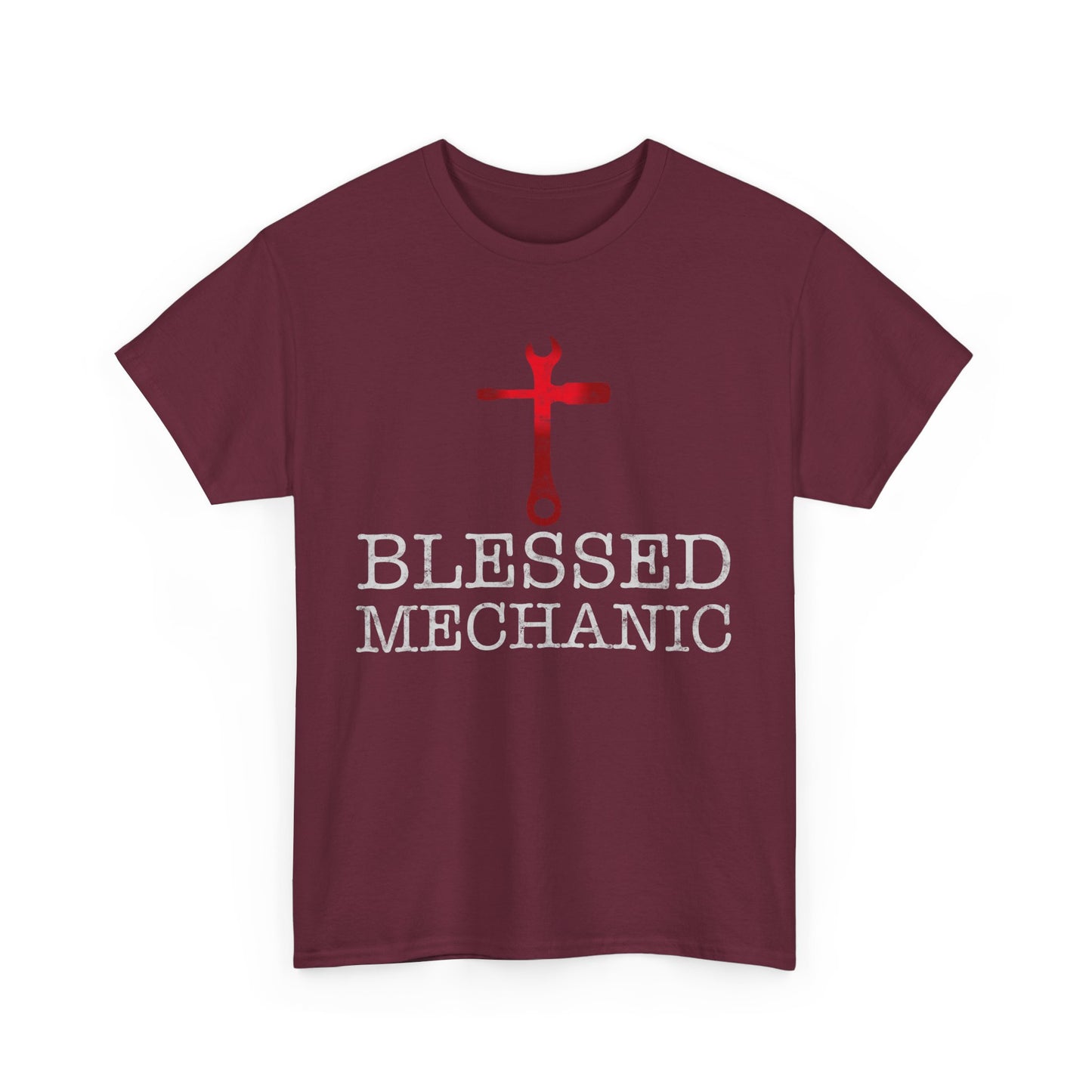 Blessed Mechanic Gift For Christian Mechanic Unisex Heavy Cotton Tee