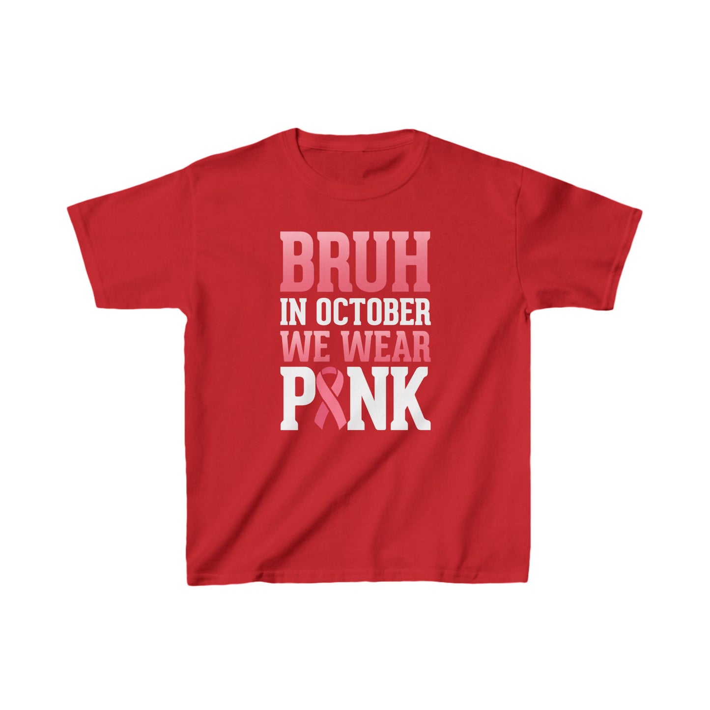 In October We Wear Pink Ribbon Kids Tee