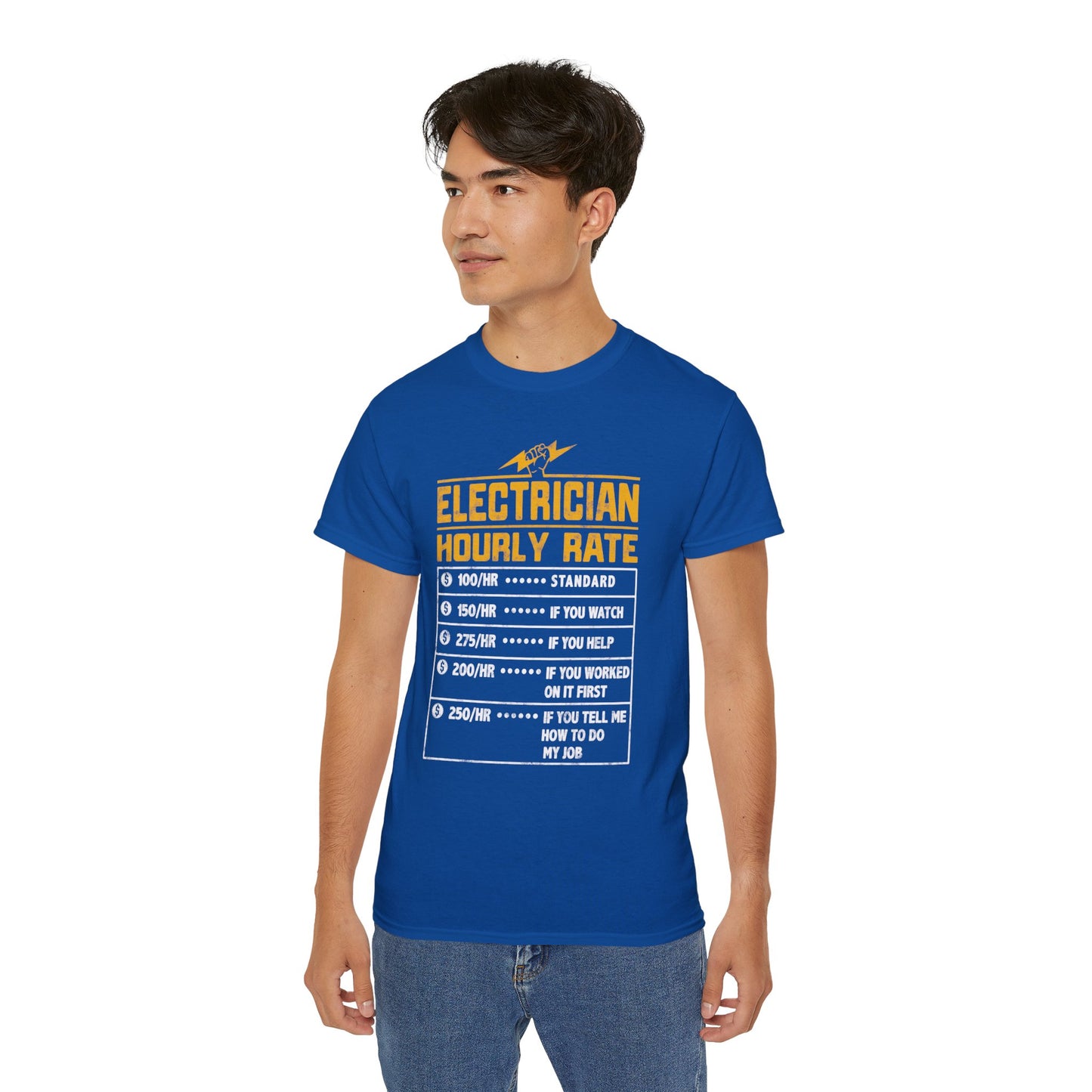 Funny Electrician Hourly Rate Unisex Ultra Cotton Tee