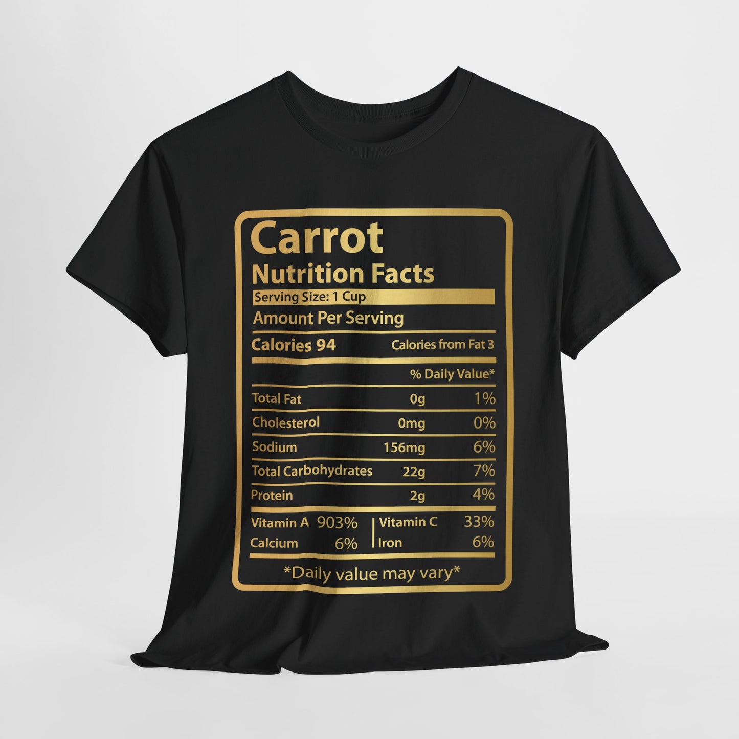 Funny Carrot Nutrition Facts Tee for Thanksgiving Christmas