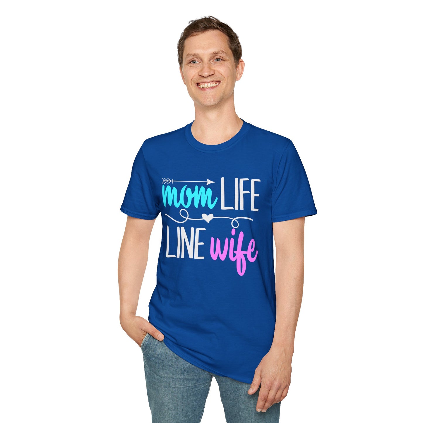 Lineman Mom Life Line Wife Unisex Softstyle T-Shirt