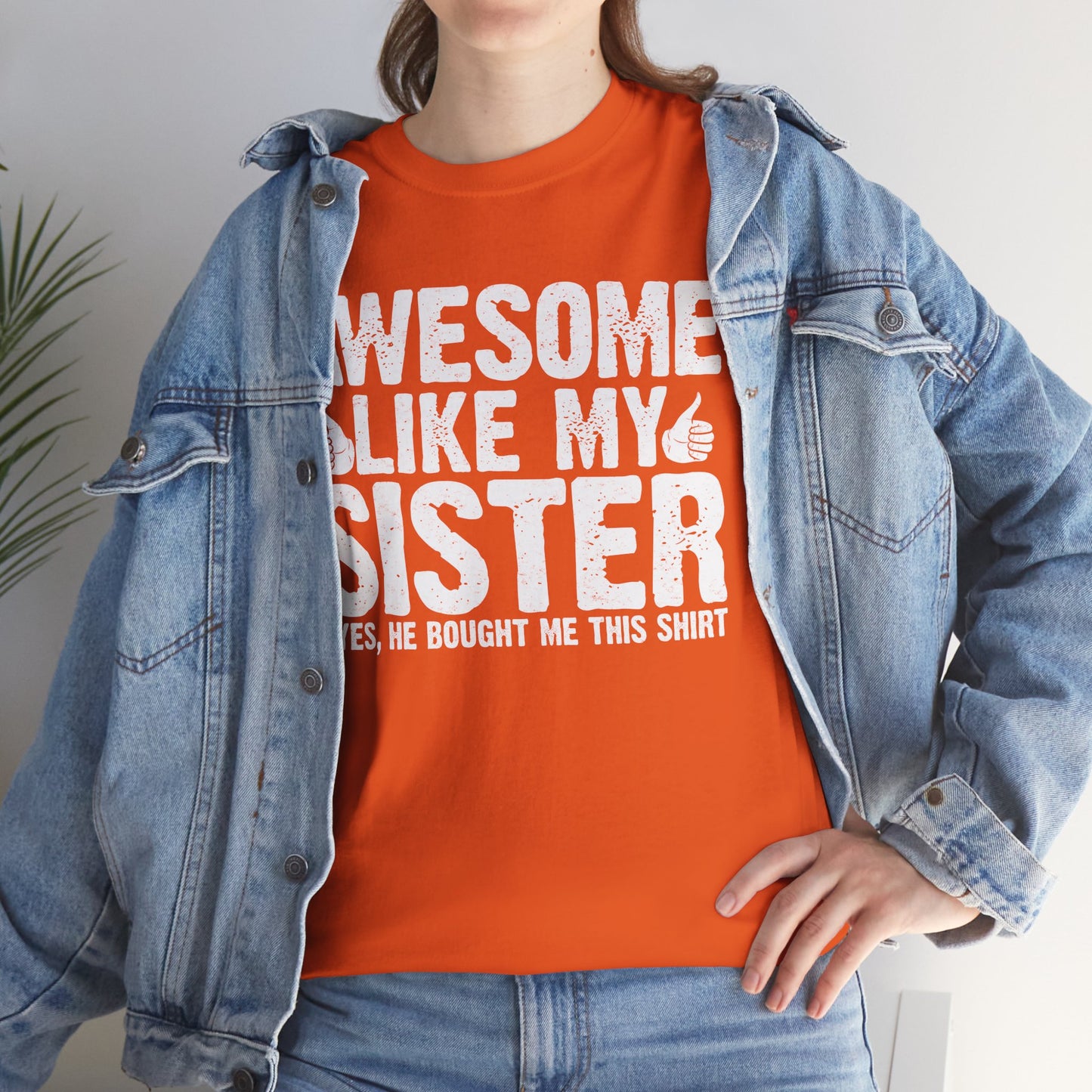 Awesome Like My Sister and Bought Me This Shirt Funny Brother Gift T-Shirt