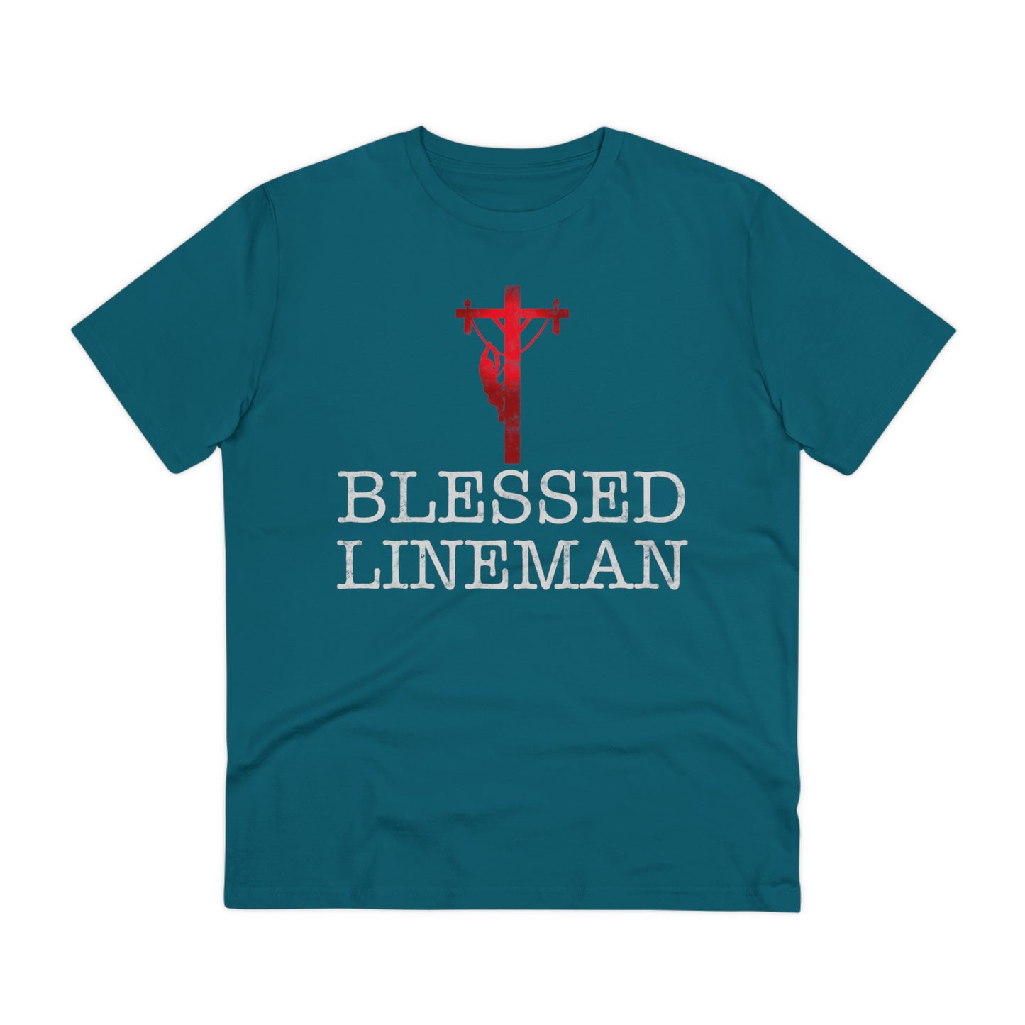 Blessed Lineman gift for Christian Lineman Organic Creator T-shirt - Unisex