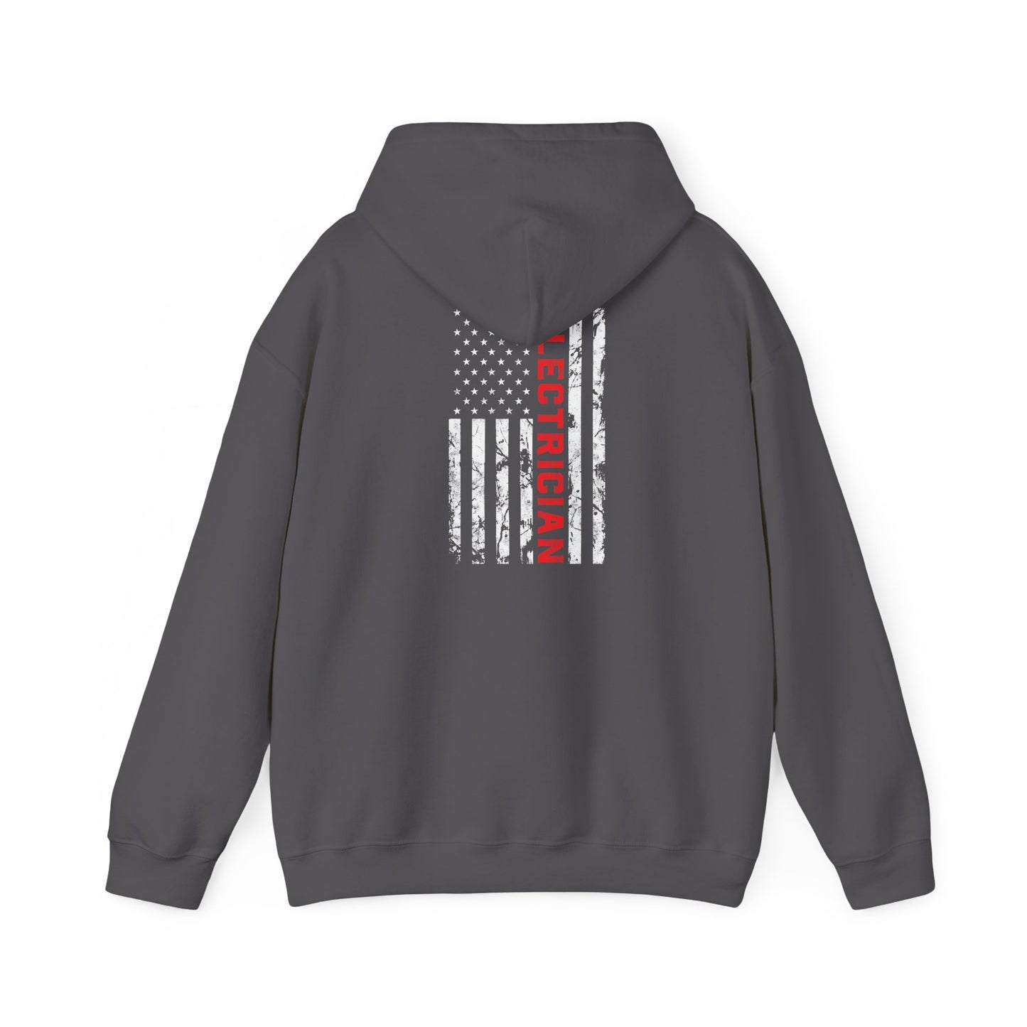 Patriotic Electrician Dad American Flag Fathers Day Gifts Unisex Hooded Sweatshirt