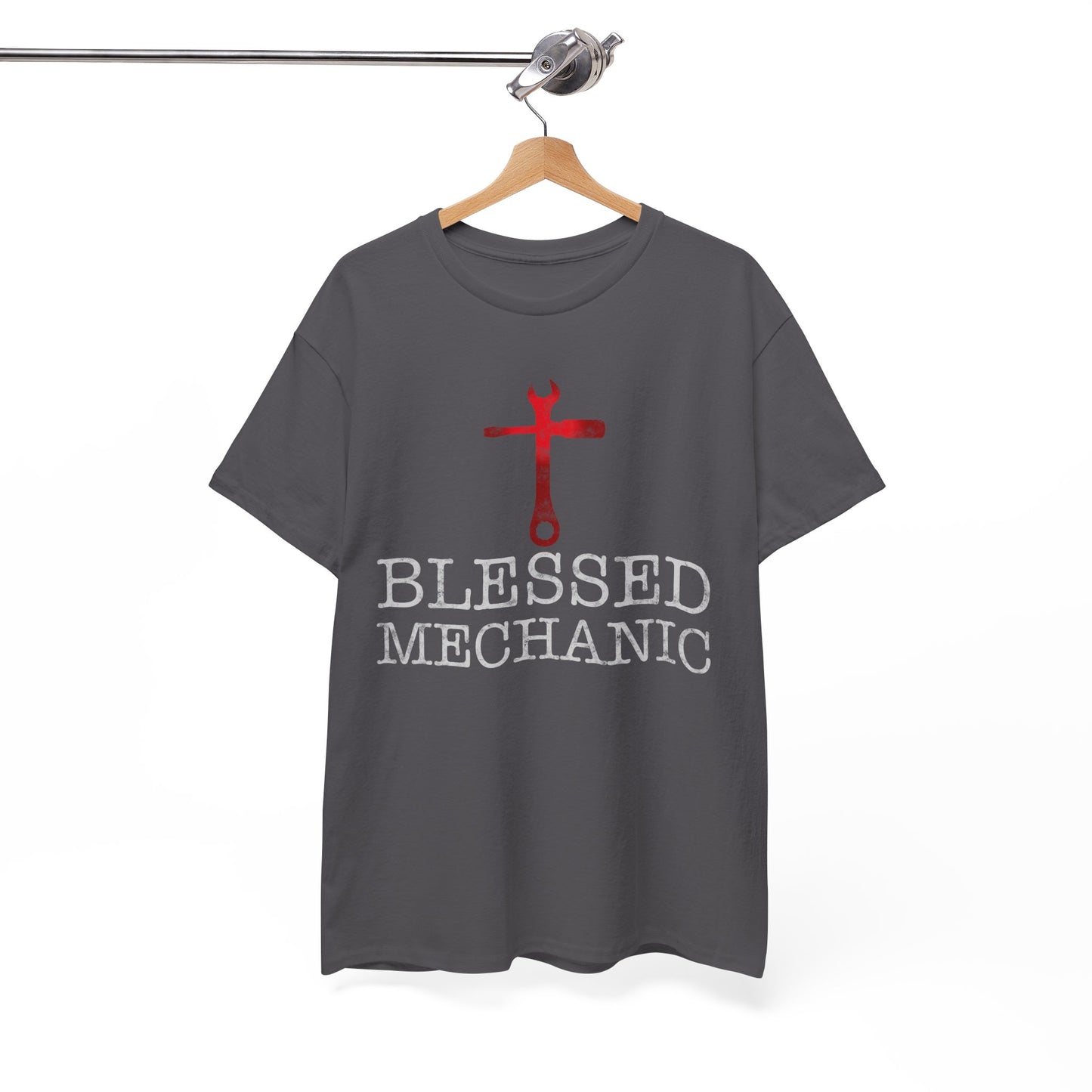 Blessed Mechanic Gift For Christian Mechanic Unisex Heavy Cotton Tee