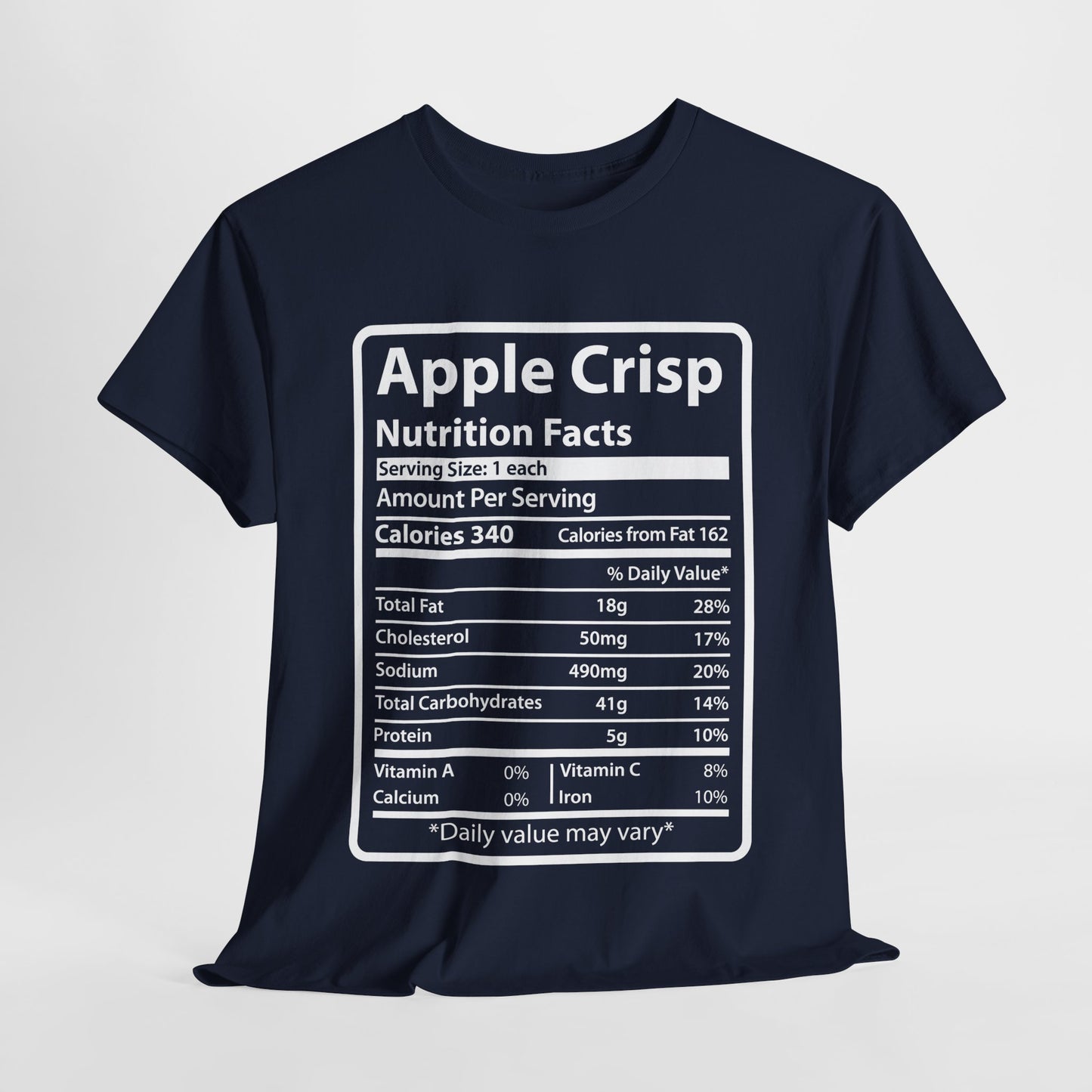 Apple Crisp Nutrition Facts Tee