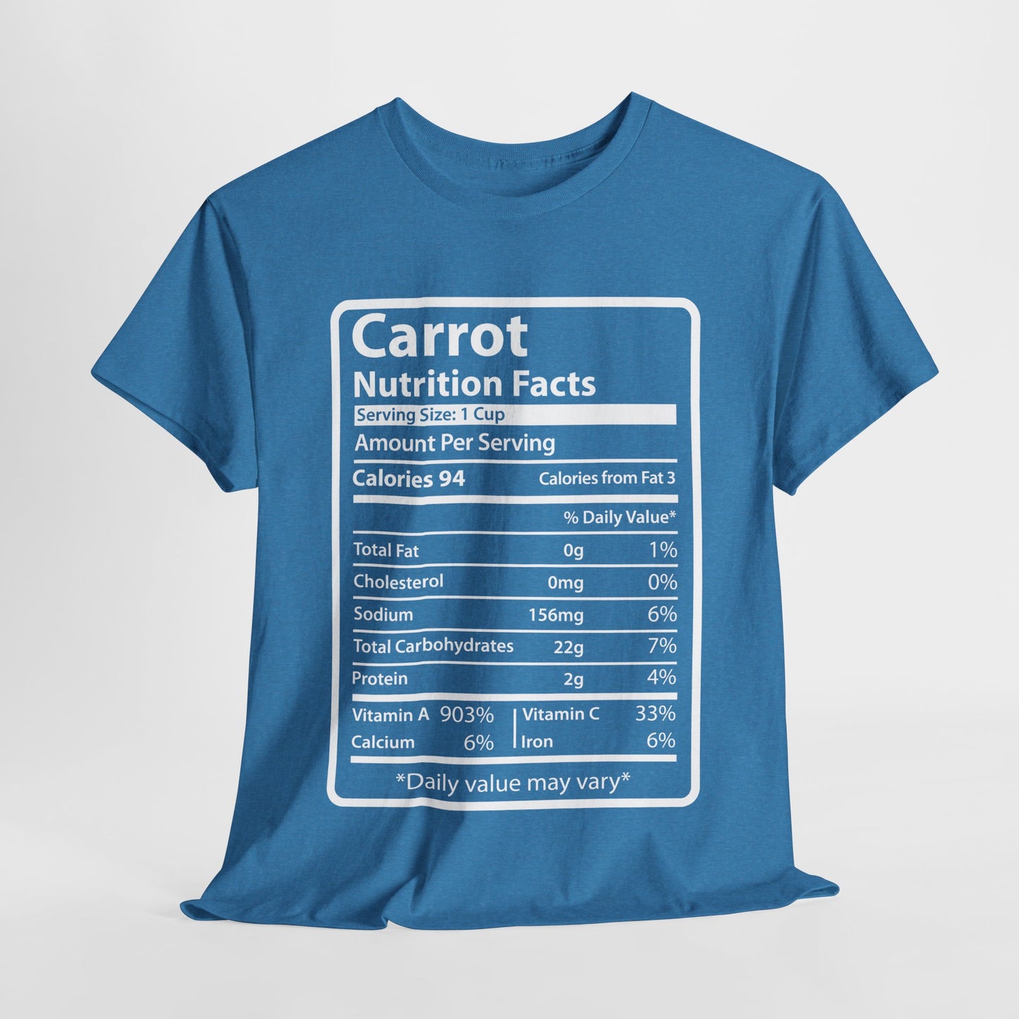 Carrot Nutrition Facts Tee for Thanksgiving Christmas