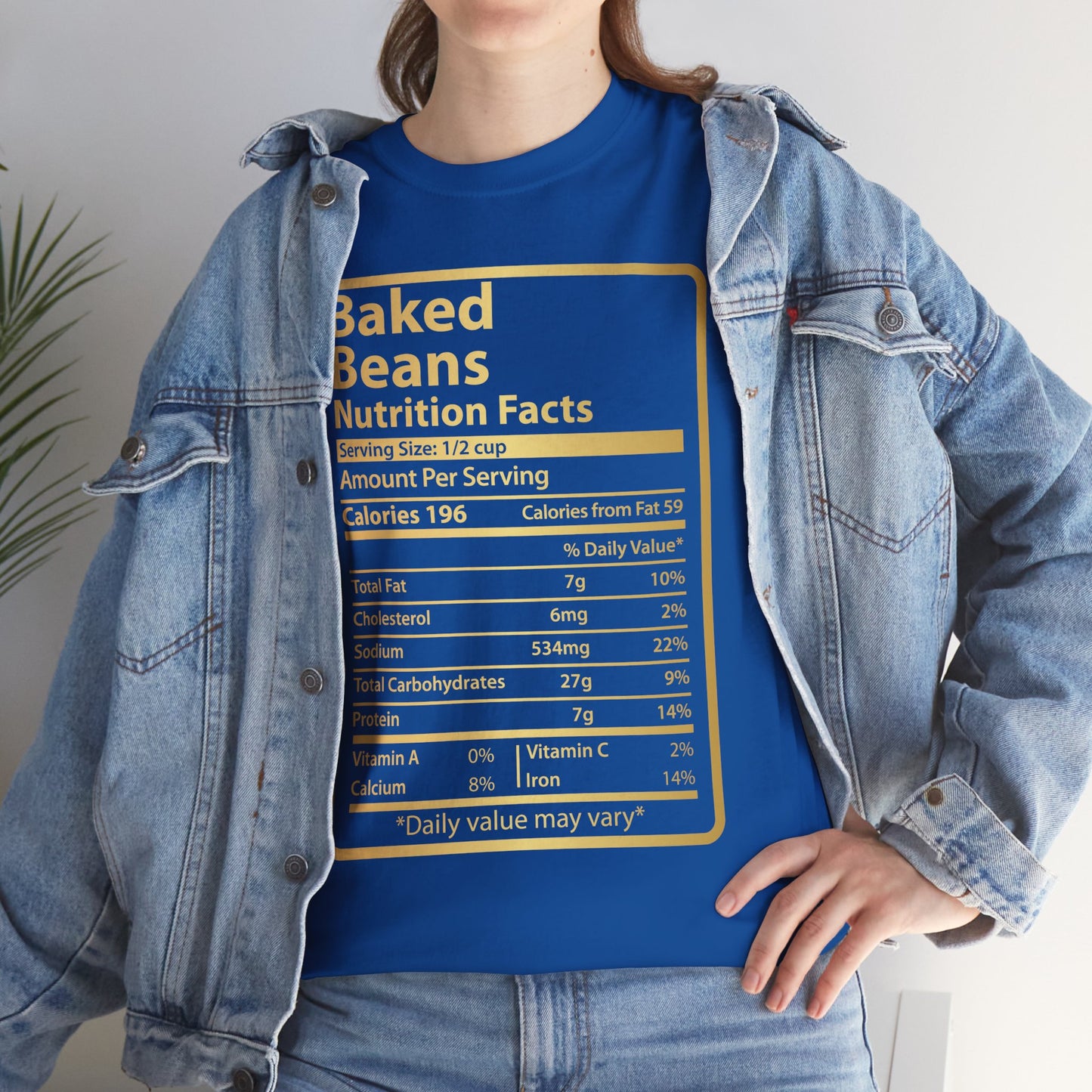 Baked Beans Funny Nutrition Facts T-Shirt