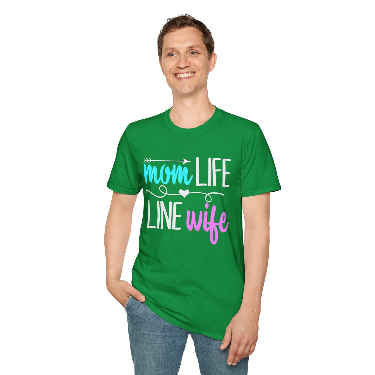 Lineman Mom Life Line Wife Unisex Softstyle T-Shirt
