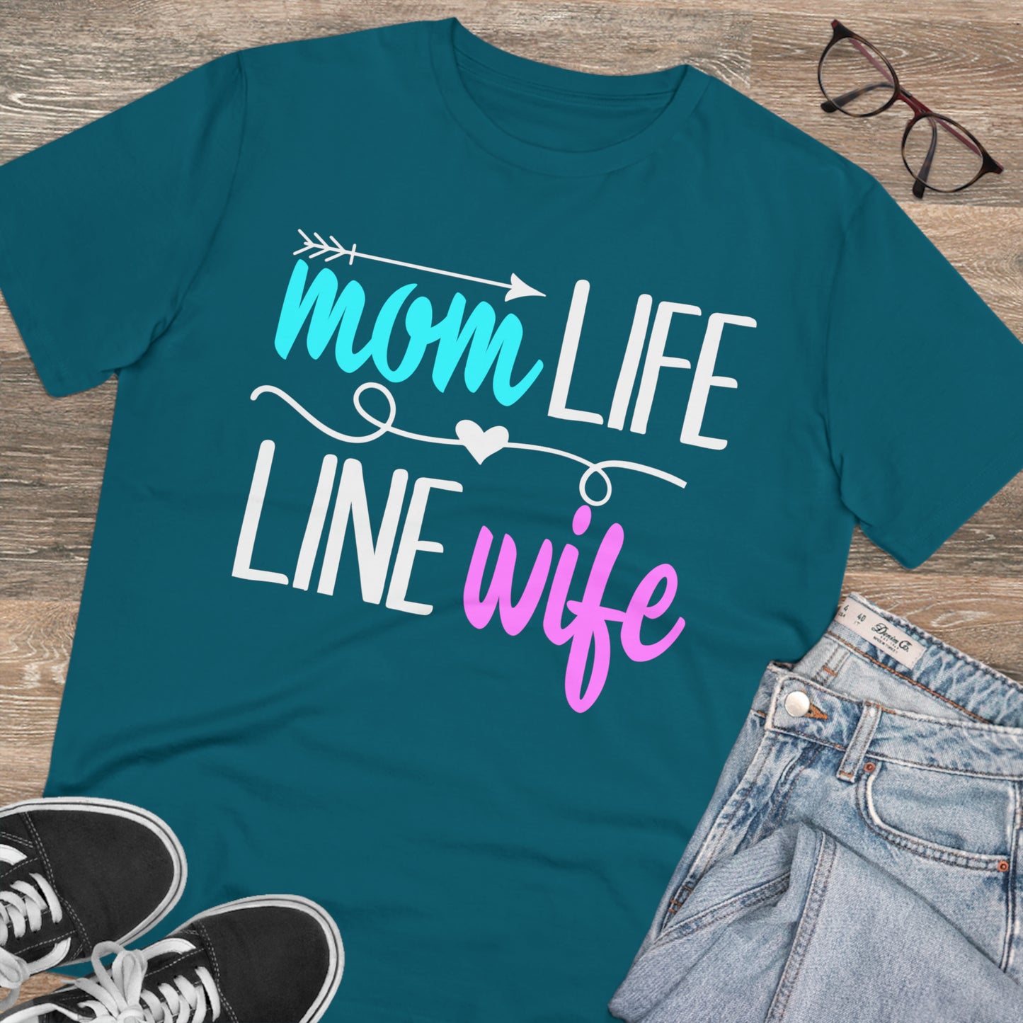 Lineman Mom Life Line Wife Organic Creator T-shirt - Unisex