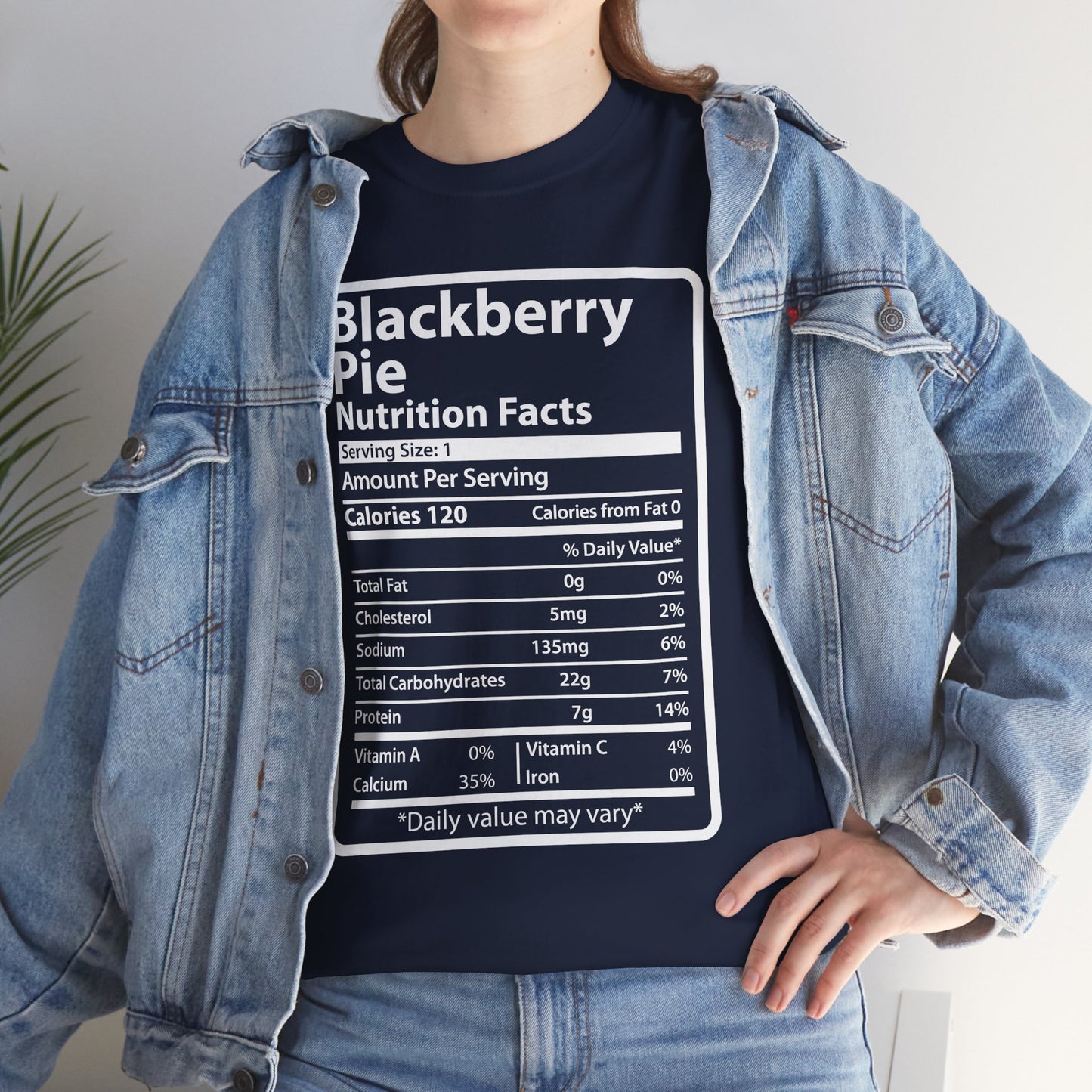 Funny Blackberry Pie Nutrition Facts Tee