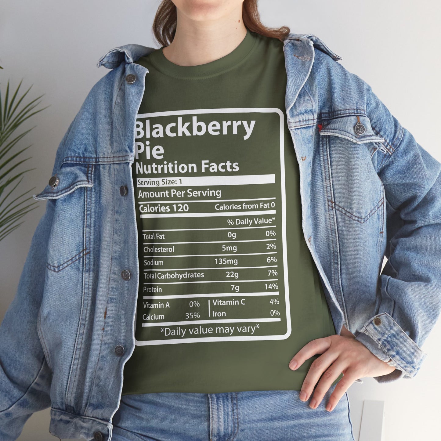 Funny Blackberry Pie Nutrition Facts Tee