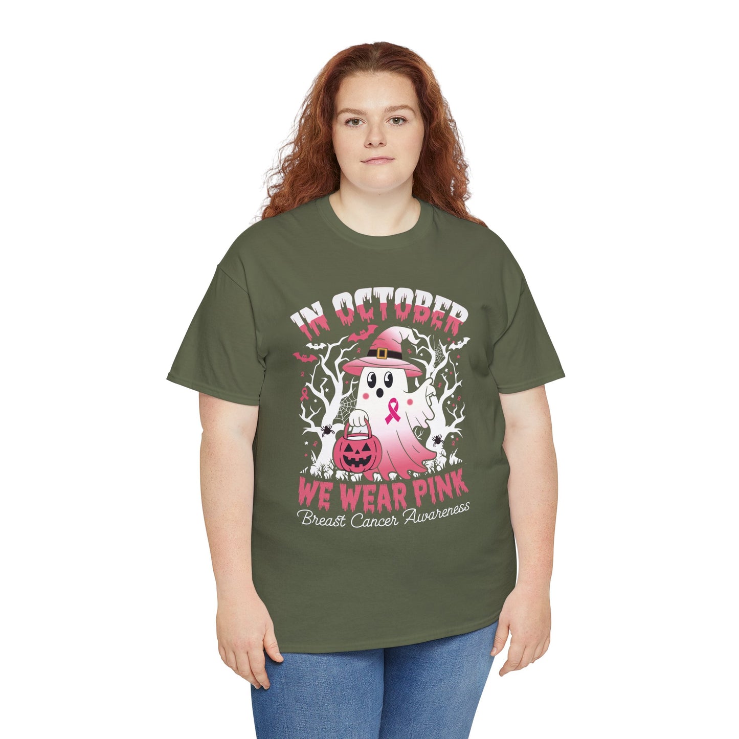 In October We Wear Pink Funny Breast Cancer Gift Shirts