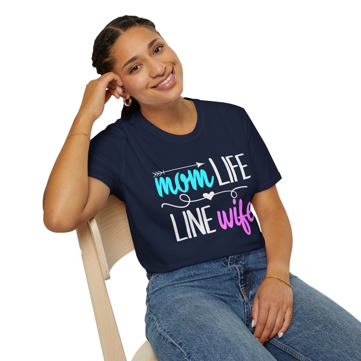 Lineman Mom Life Line Wife Unisex Softstyle T-Shirt