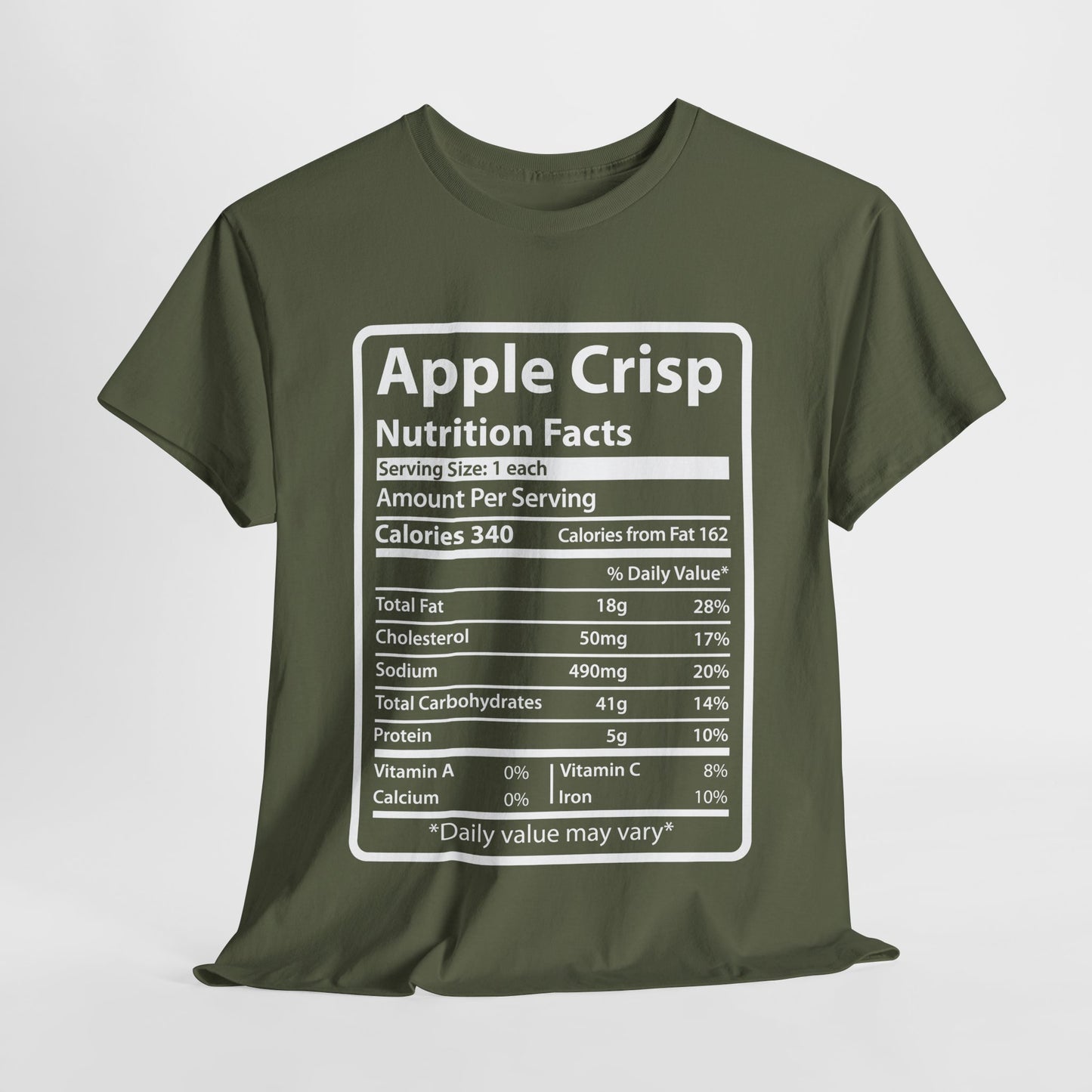 Apple Crisp Nutrition Facts Tee