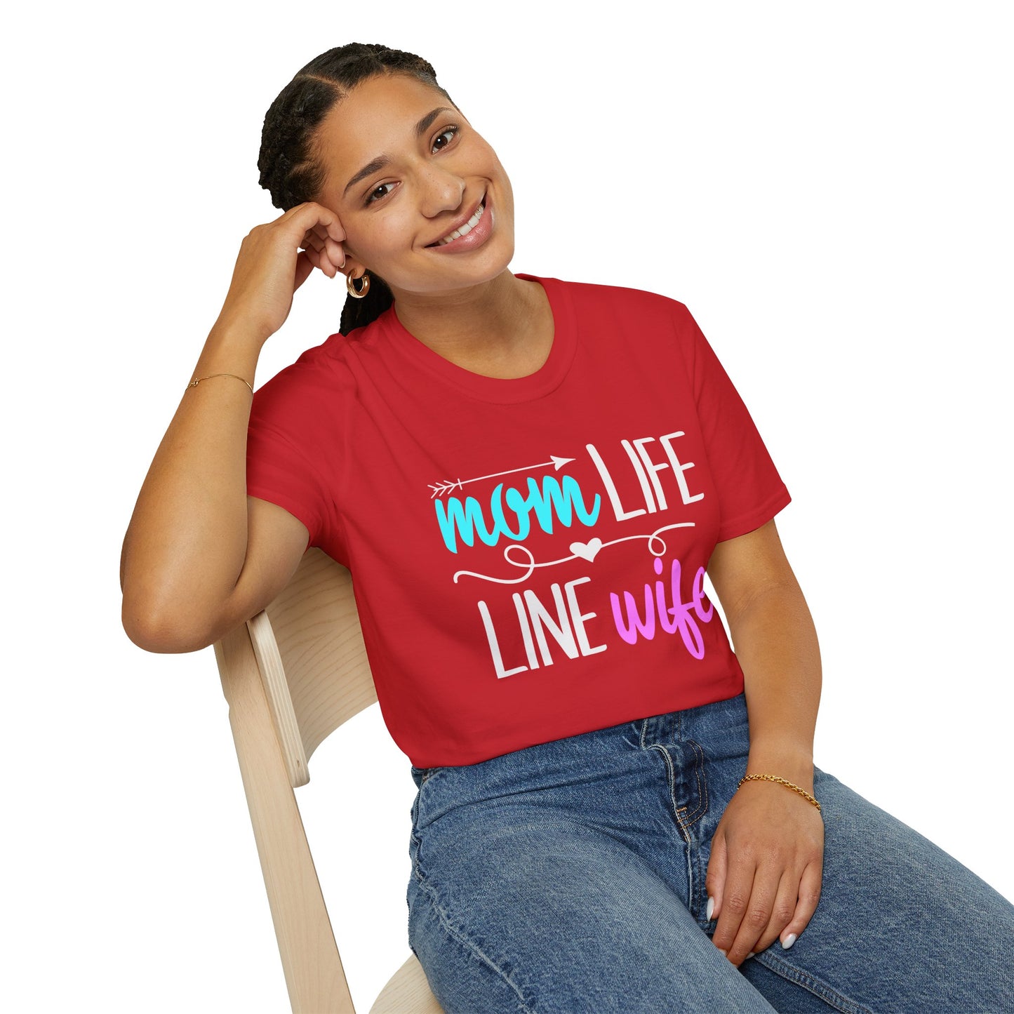 Lineman Mom Life Line Wife Unisex Softstyle T-Shirt