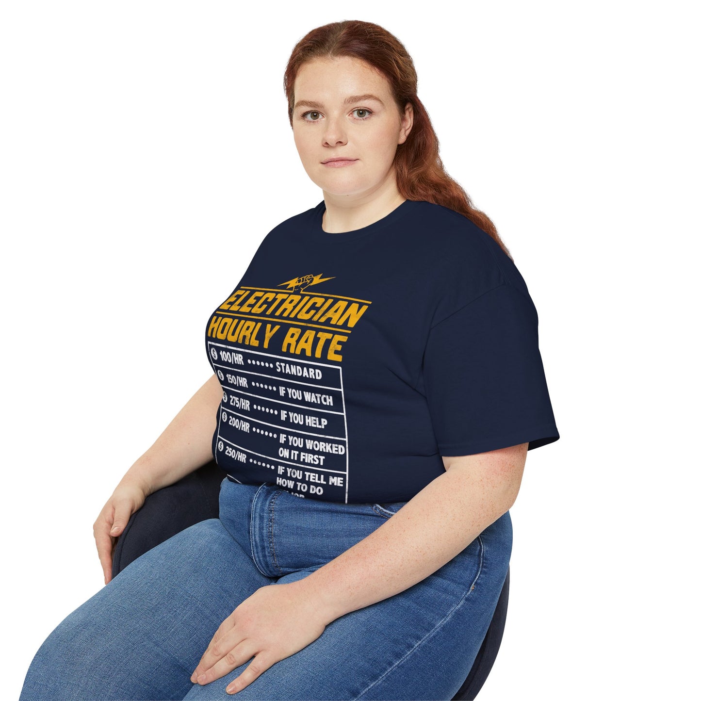 Funny Electrician Hourly Rate Unisex Ultra Cotton Tee