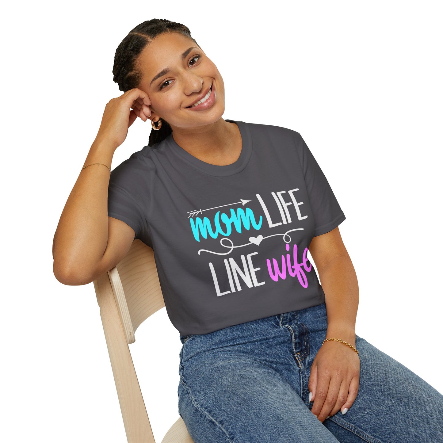 Lineman Mom Life Line Wife Unisex Softstyle T-Shirt