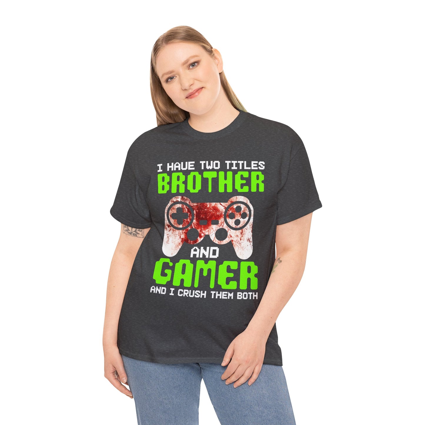 Gamer Mens T-Shirt - I Have Two Titles Brother and Gamer Father's Day Gifts