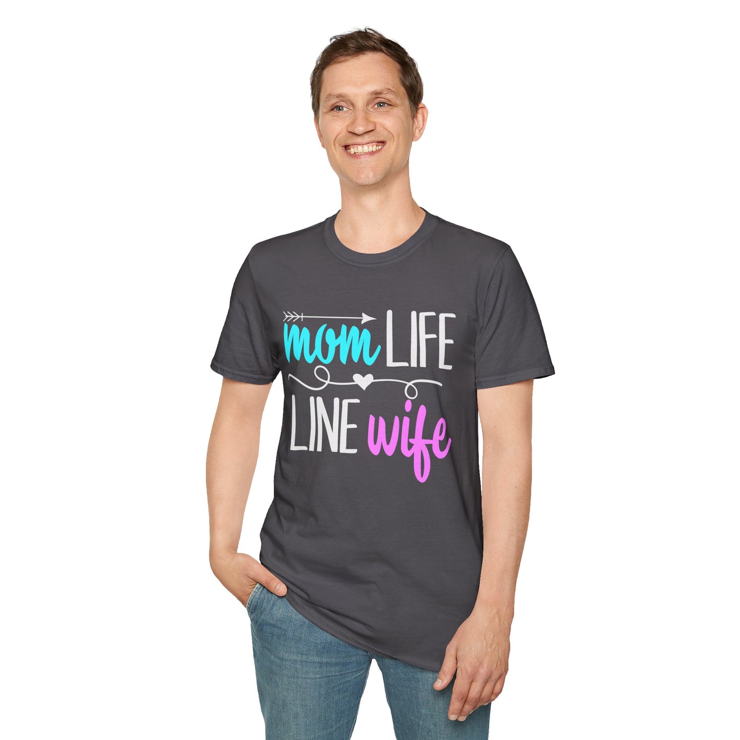 Lineman Mom Life Line Wife Unisex Softstyle T-Shirt