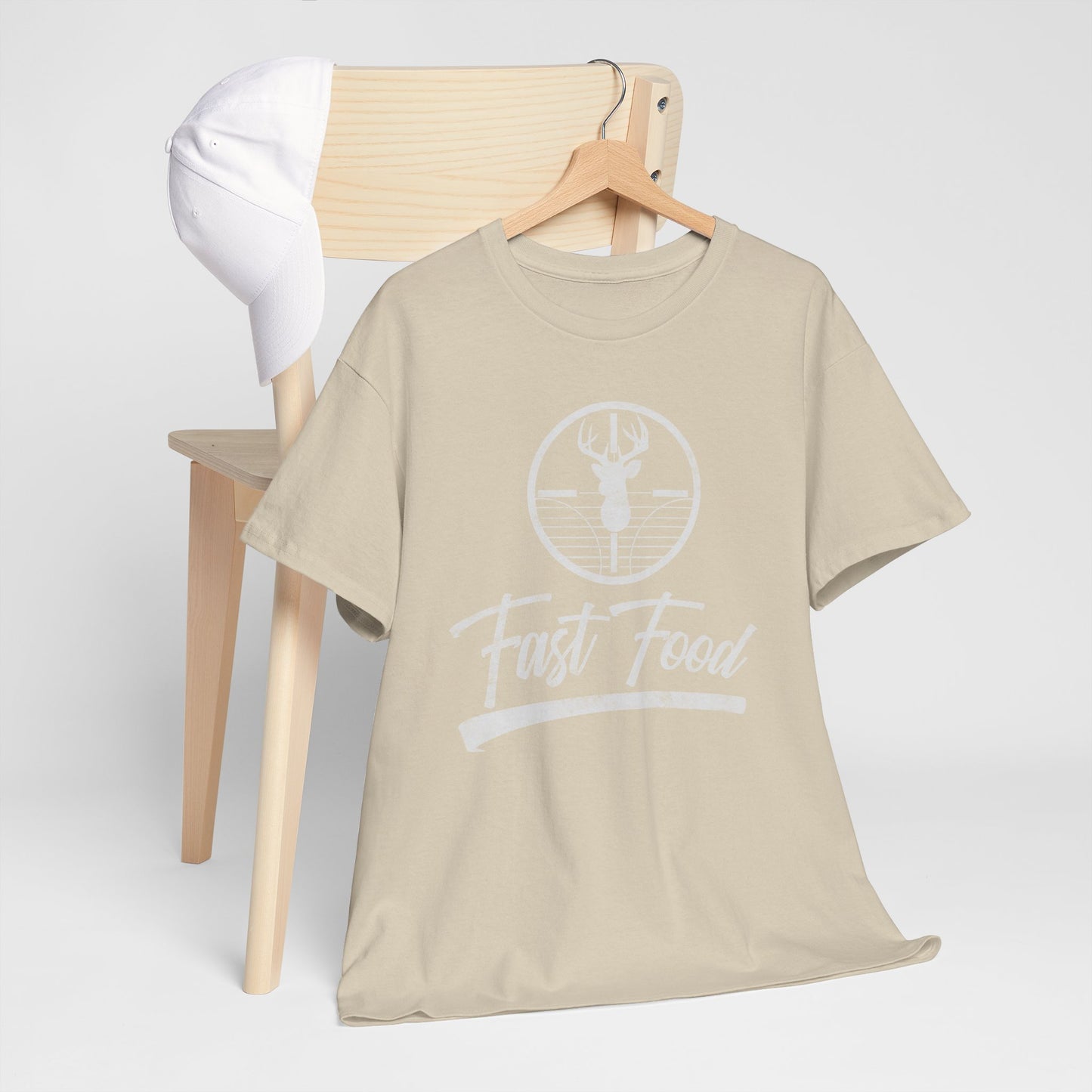 Funny Deer Hunting Unisex Tee - Fast Food Humor Gift for Hunters