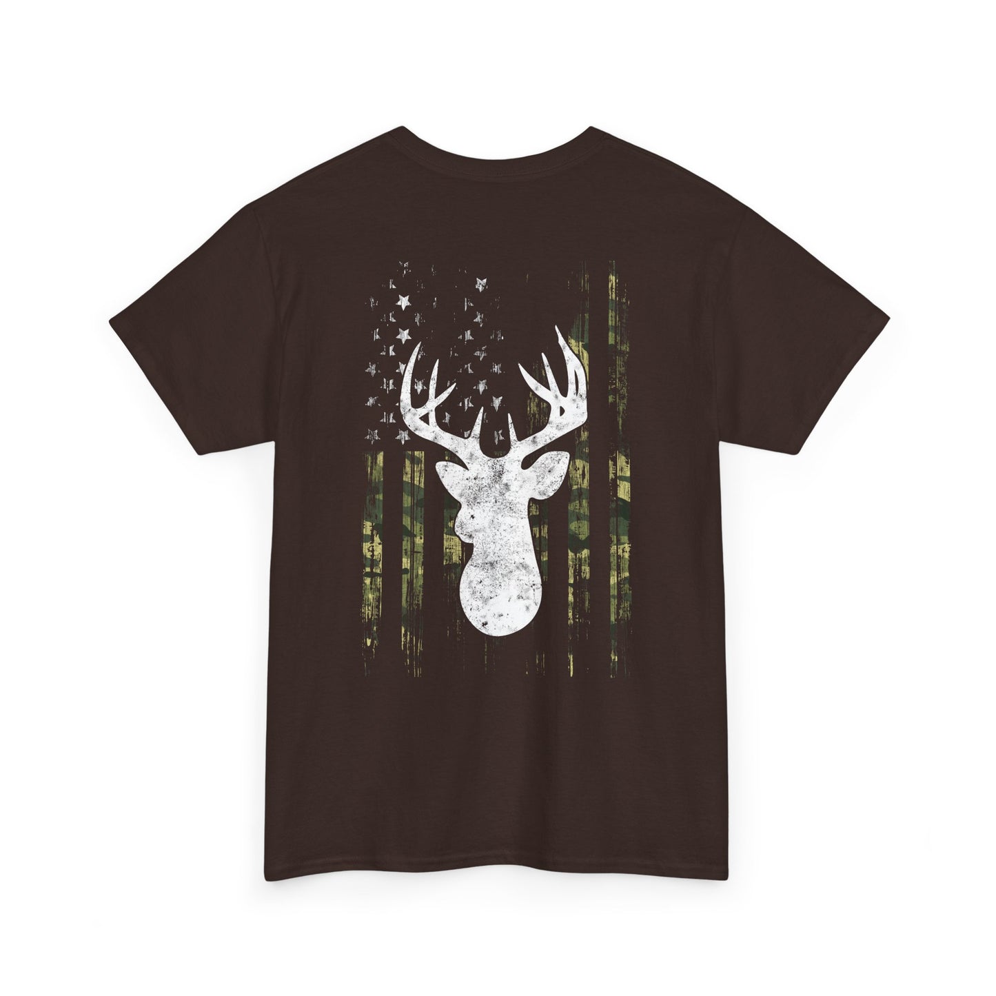 Camouflage USA Flag Whitetail Buck Tee