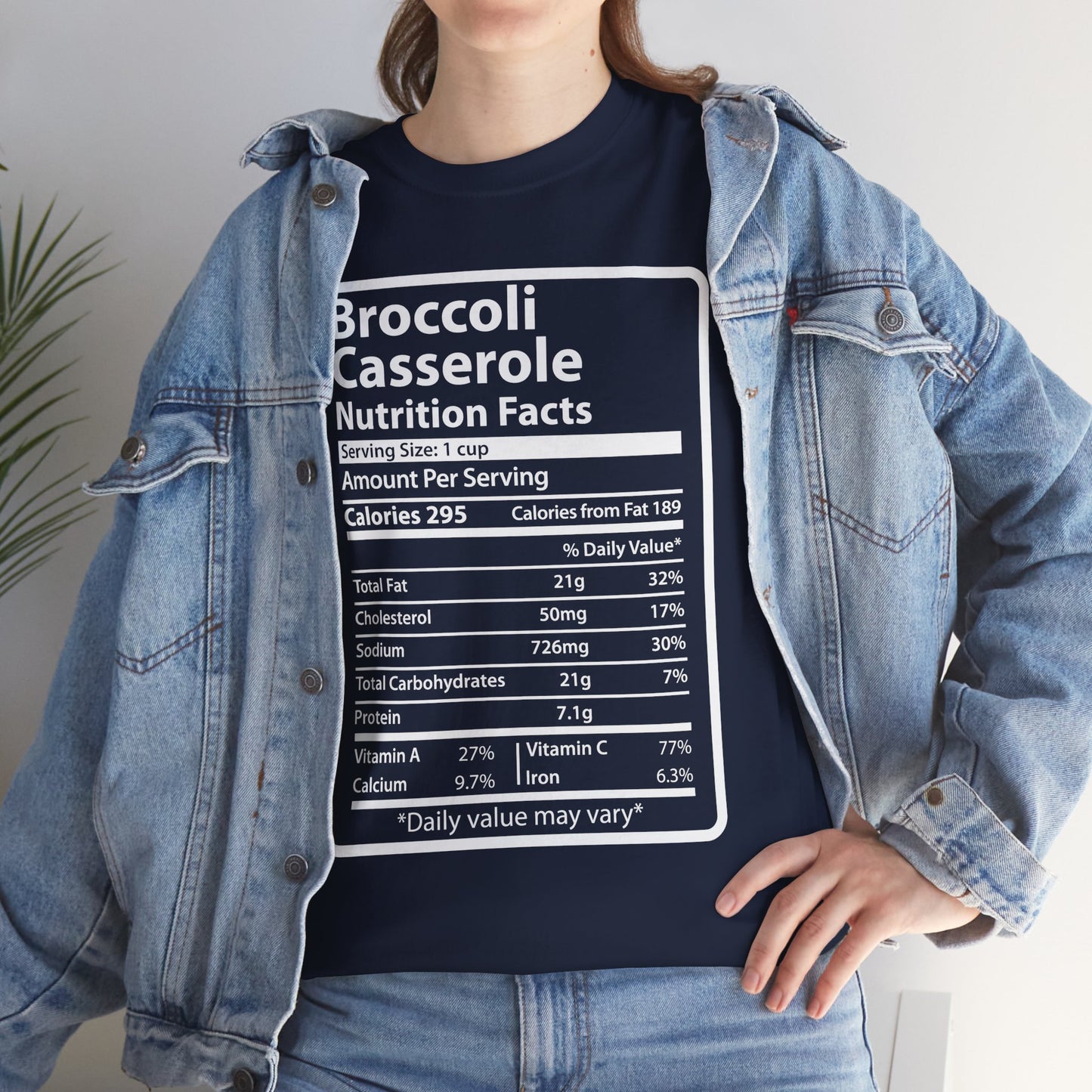 Funny Broccoli Casserole Nutrition Facts Men's Shirt