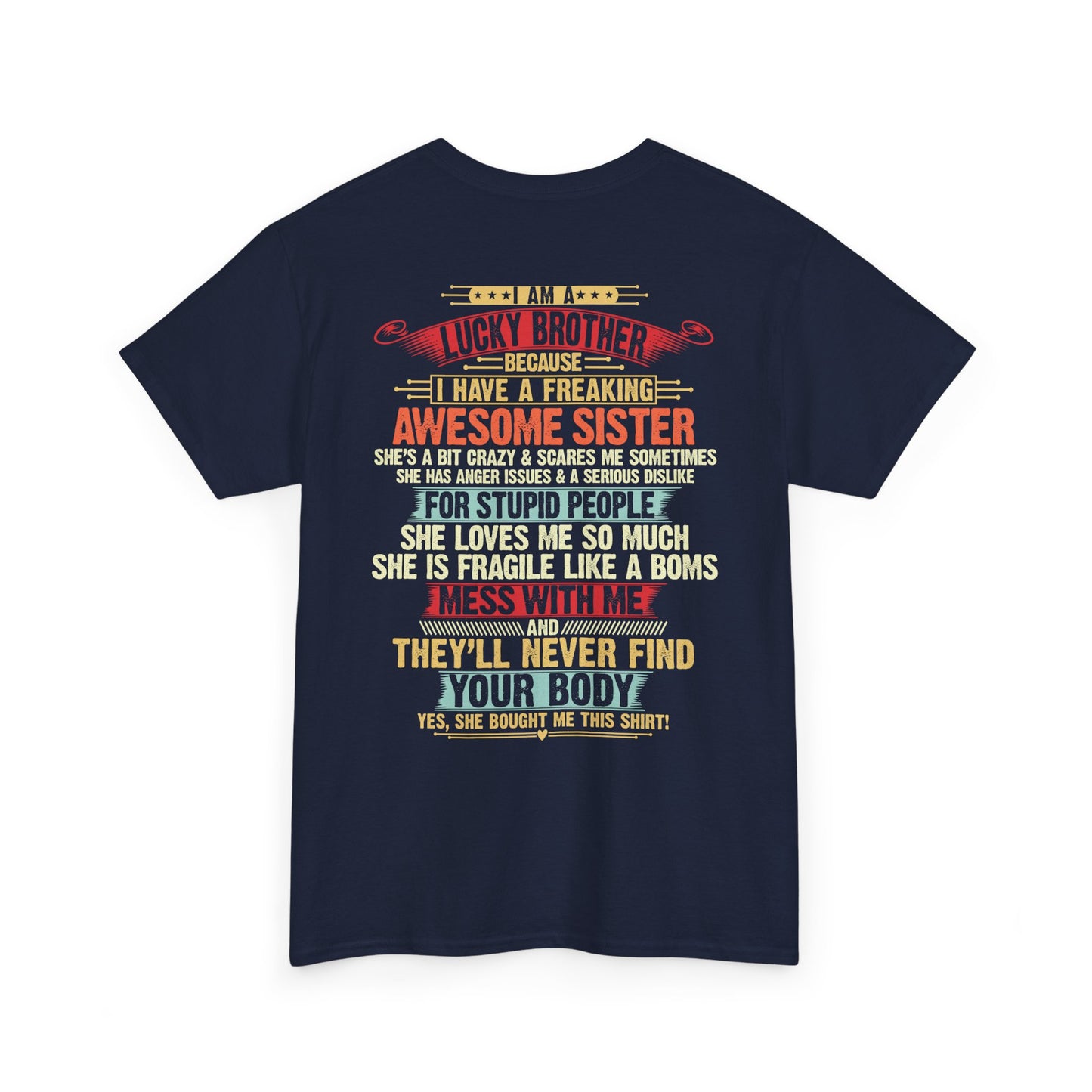 I Am A Lucky Brother Christmas Gift For Brother From Sister
