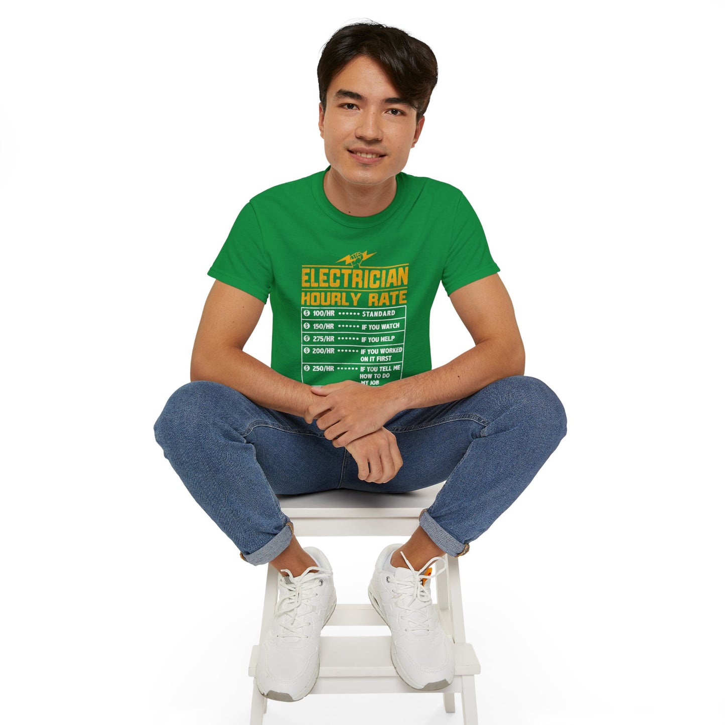 Funny Electrician Hourly Rate Unisex Ultra Cotton Tee