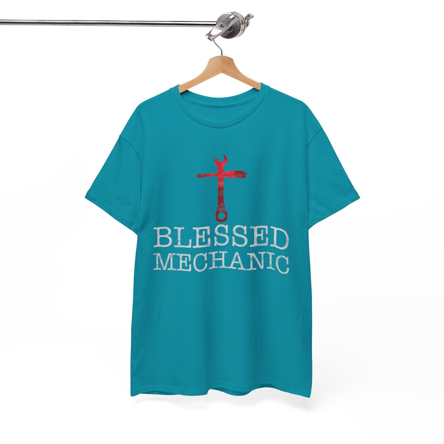 Blessed Mechanic Gift For Christian Mechanic Unisex Heavy Cotton Tee