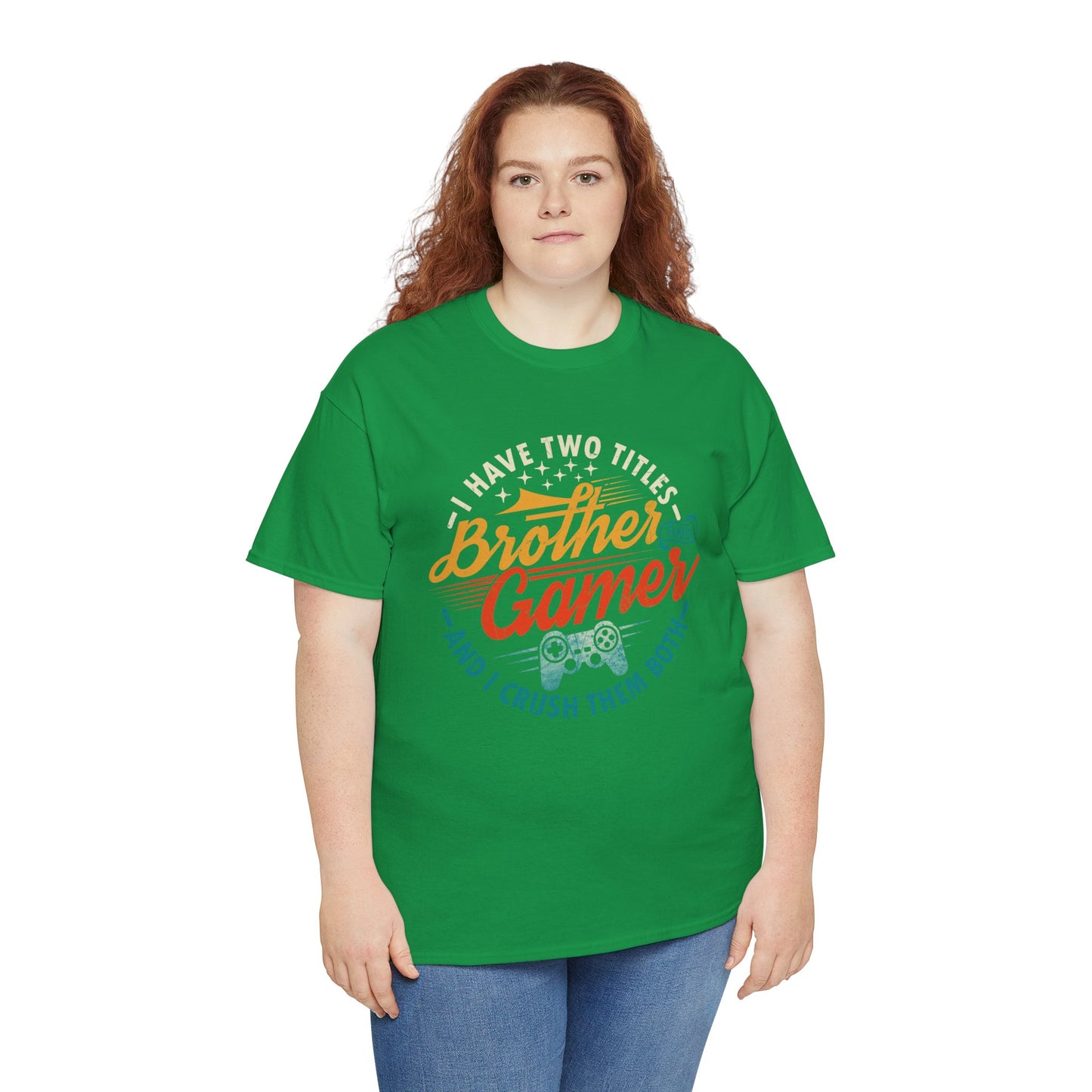 Funny Gamer Vintage Unisex Tee - I Have Two Titles Brother and Gamer Gift