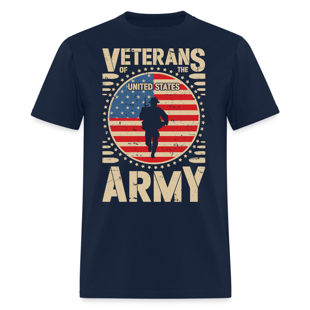 Veterans of the United States Army Patriotic Military Gift T-Shirt - navy
