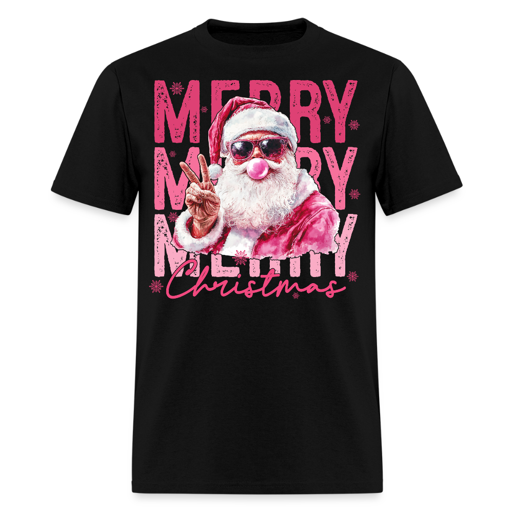 Merry Christmas Santa Claus T-Shirt - black