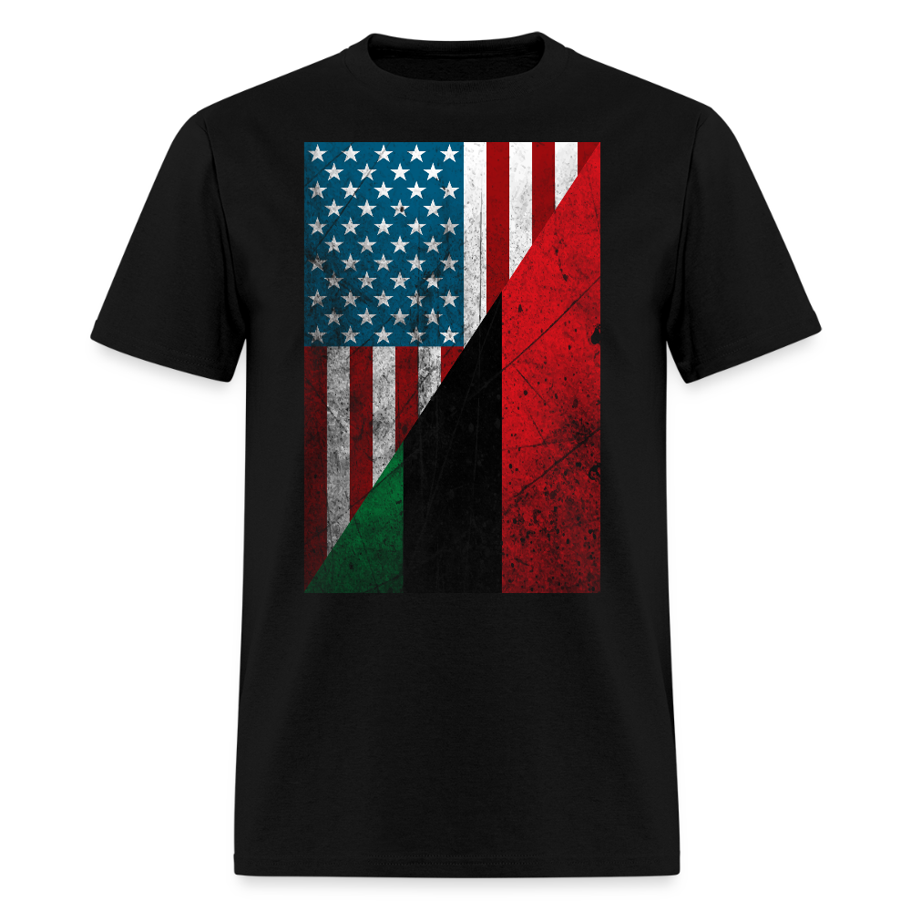 African American Flag Juneteenth Unity T-Shirt - black