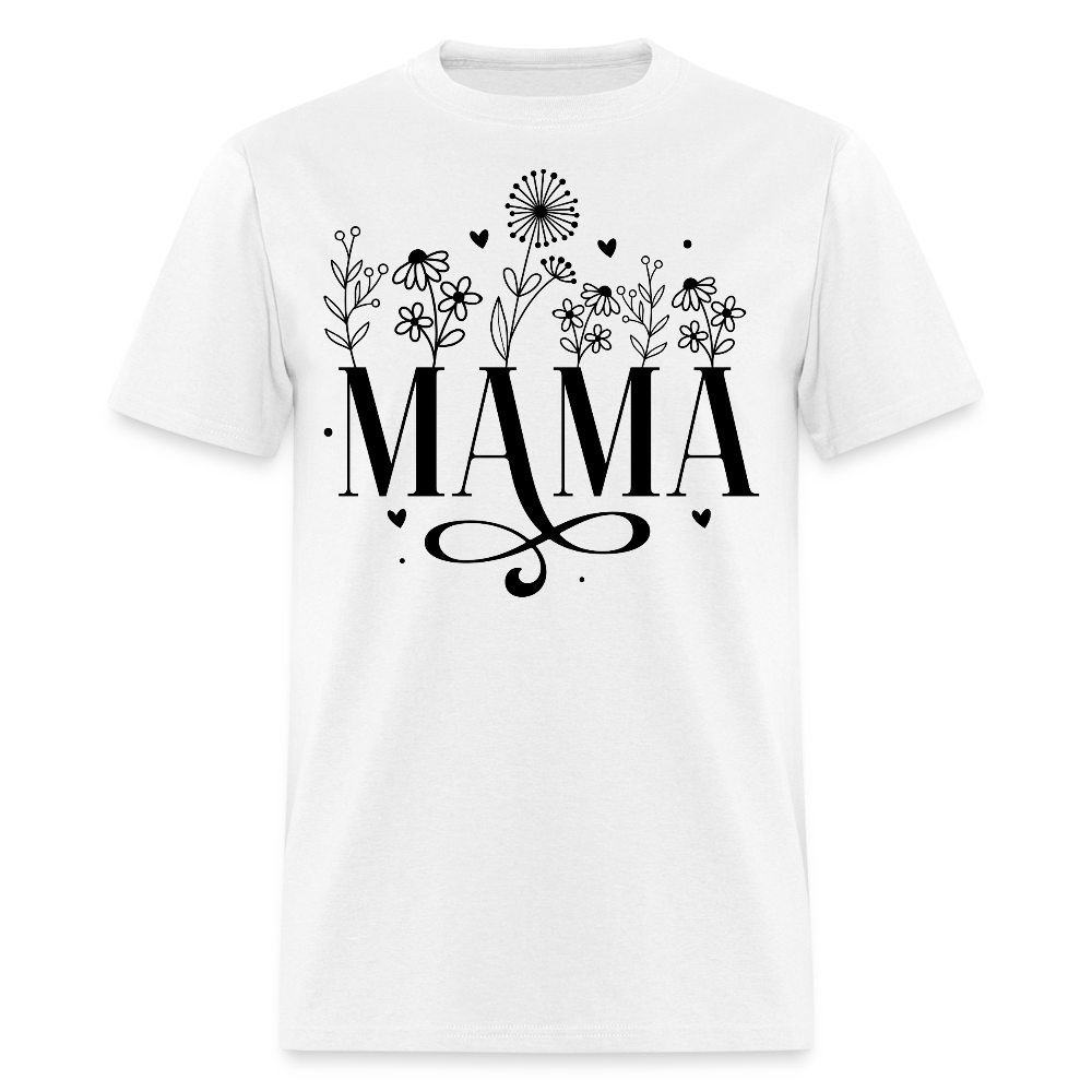 Floral Mama Graphic Tee Mother's Day T-shirt - white