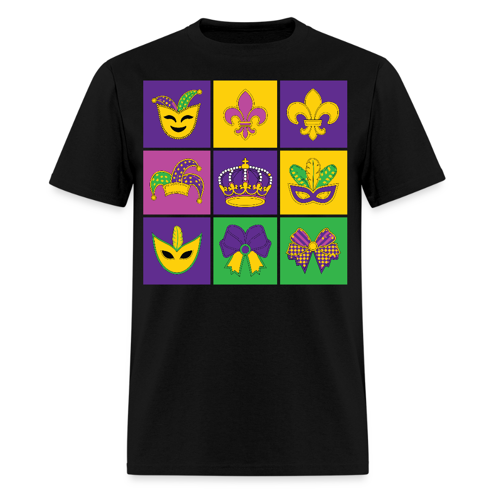 Mardi Gras Shirts For Women and Men Masquerade Party T-shirt - black