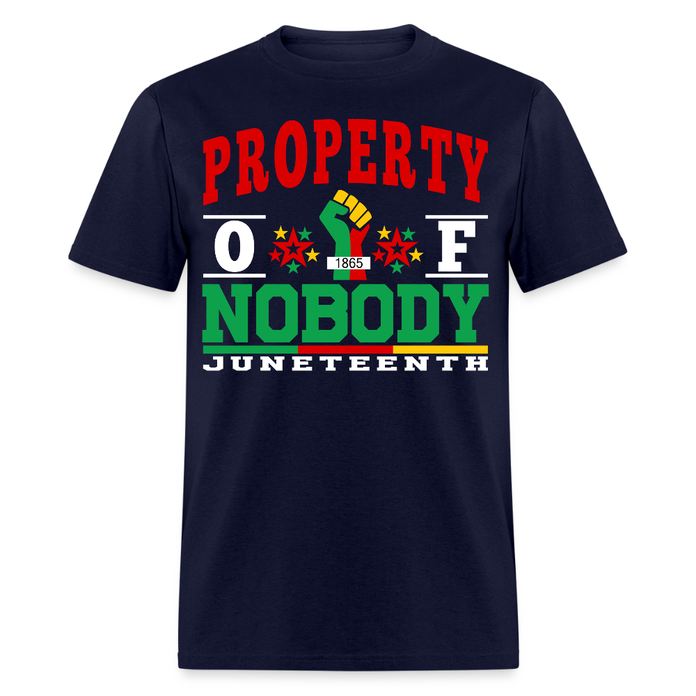 Property Of Nobody Juneteenth Shirt Unisex Black Pride T-shirt - navy
