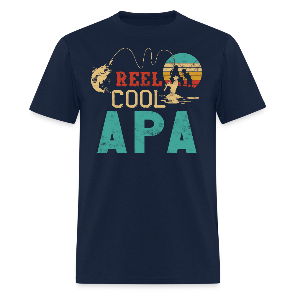 Reel Cool Apa Fisherman Gifts T-shirt - navy