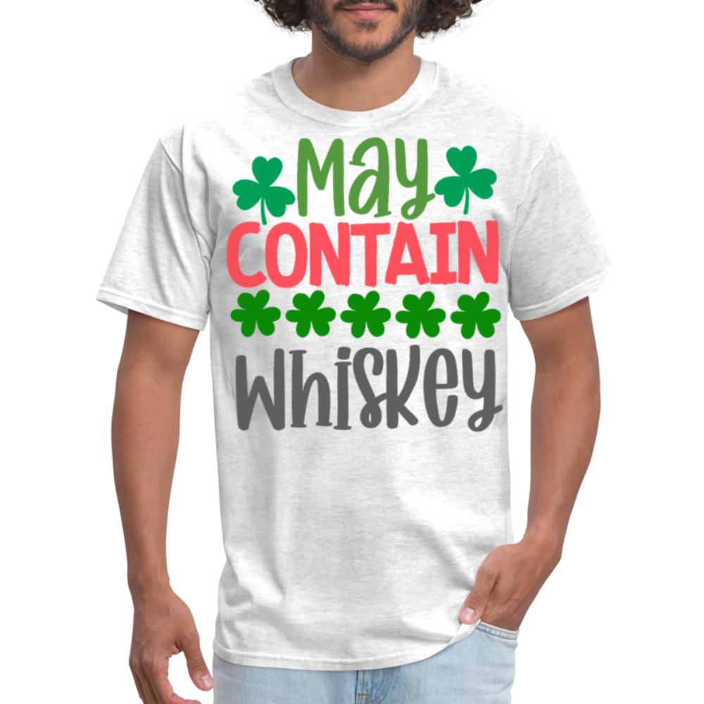 Funny St Patrick’s Day Tee For Whiskey Lovers T-shirt - light heather gray