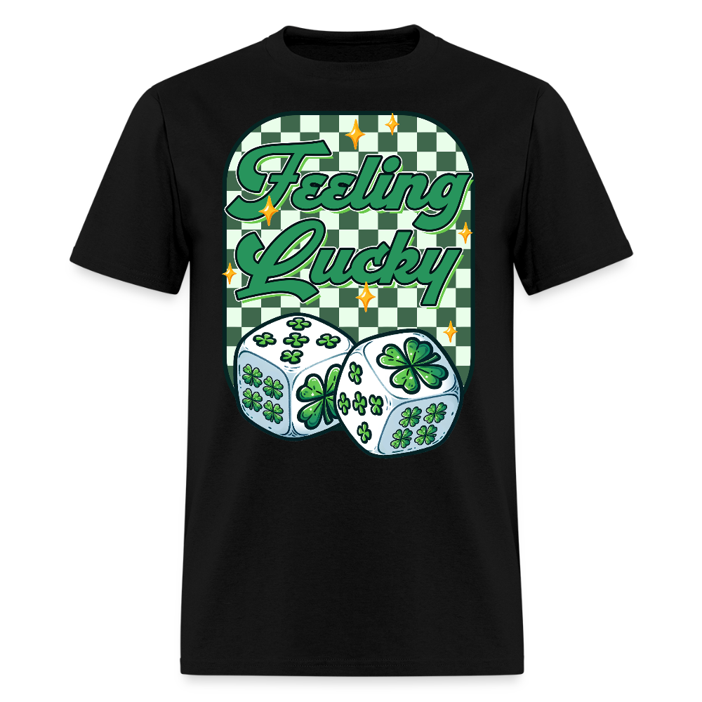 St Patrick’s Day Lucky Dice T-shirt - black