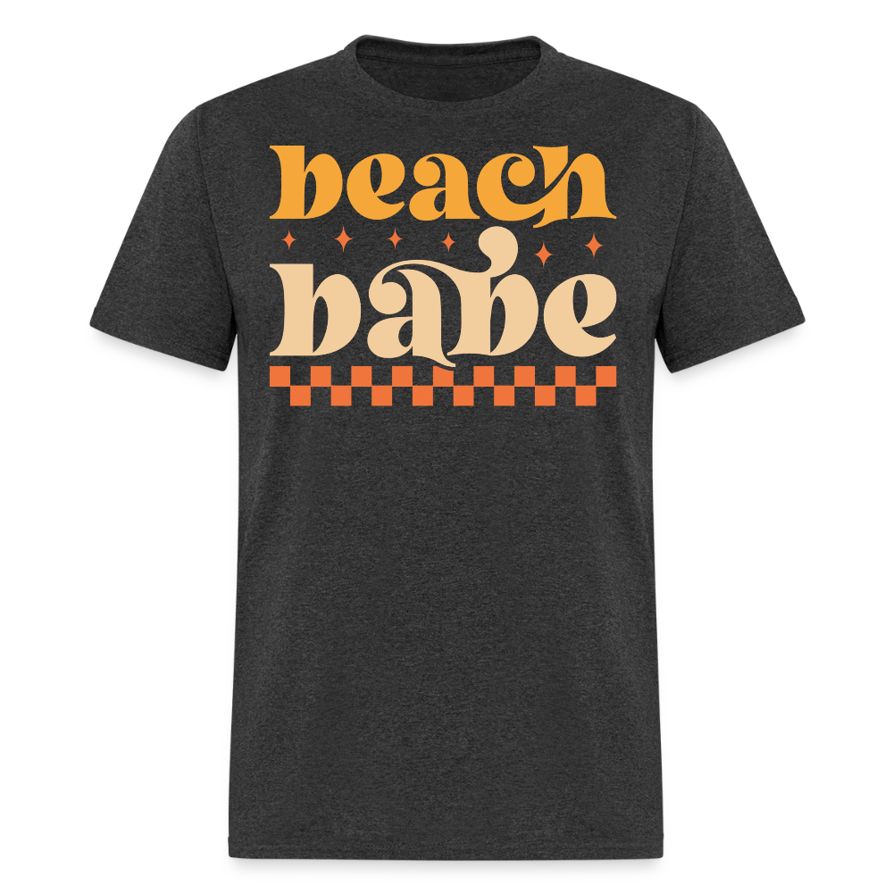 Retro Beach Babe Summer Vacation T-shirt - heather black