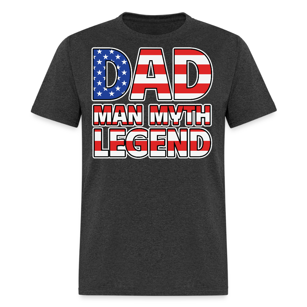 Funny Dad Tee Man Myth Legend T-shirt - heather black