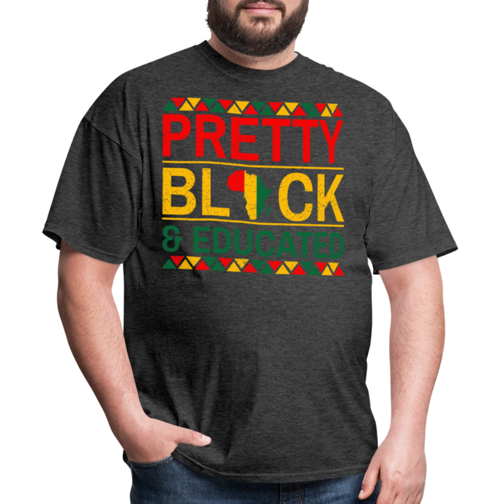 Educated Black Women Tee Pretty Black and Educated T-shirt - heather black