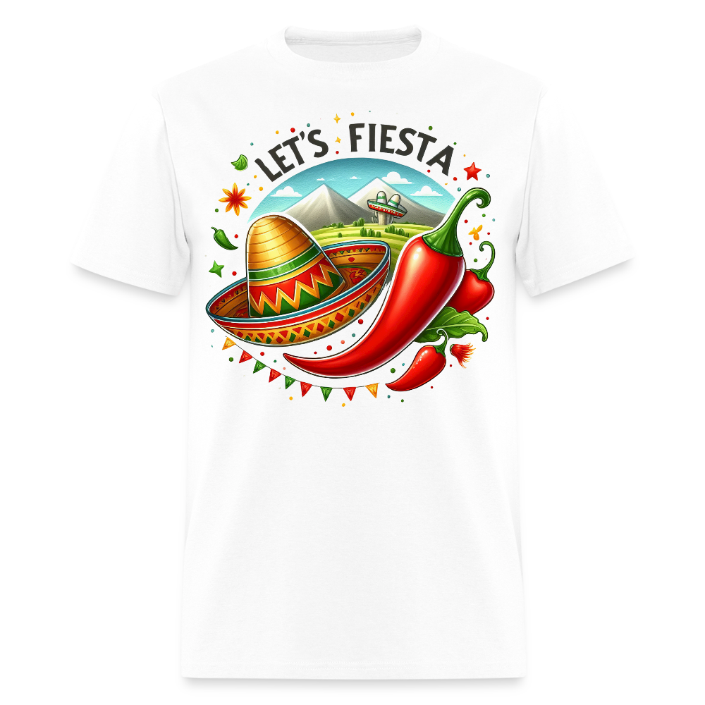 Funny Fiesta Sombrero And Chili Cinco de Mayo Party T-shirt - white