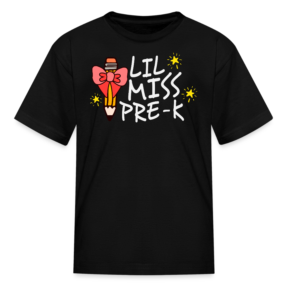 Lil Miss Pre-K Back To School T-Shirt - black