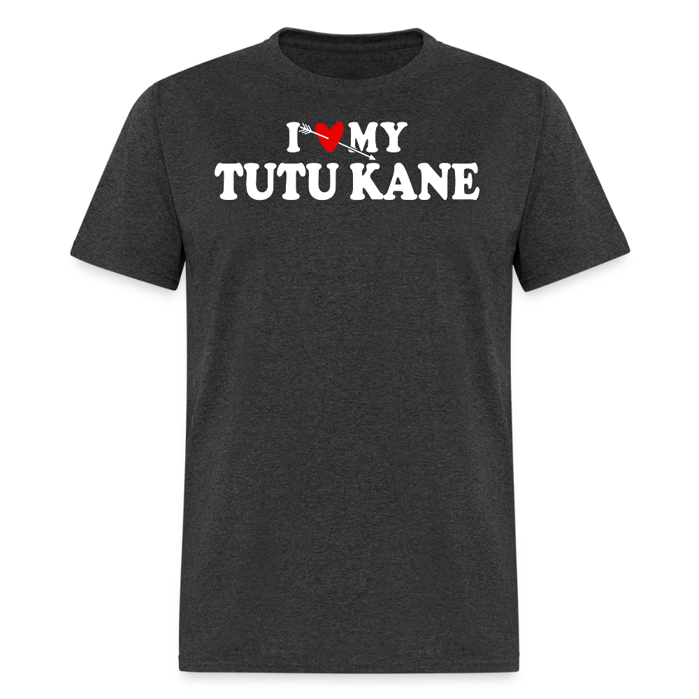 I Love My Tutu Kane Hawaiian Grandparent T-shirt - heather black
