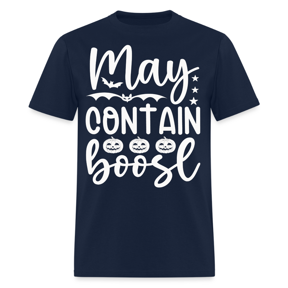 May Contain Boos Funny Halloween T-Shirt - navy