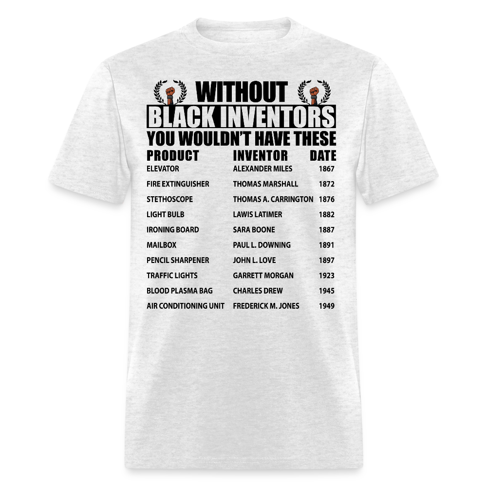 Black Inventors African American Inventions T-Shirt - light heather gray